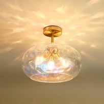 Brass Gold Semi Flush Mount