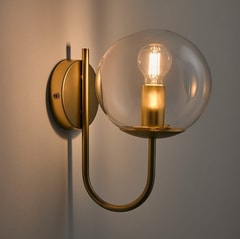 Brass U-Shaped Wall Sconce