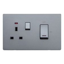 Cooker Switch 45A With Socket 13A