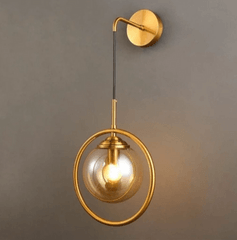 Gold Orbit Globe Wall Sconce