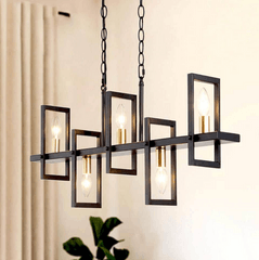 Modern Farmhouse Linear Chandelier