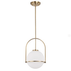 Modern Gold Hoop & Gold Pendant light