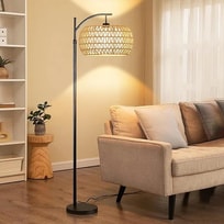 Rattan Boho Floor Lamp